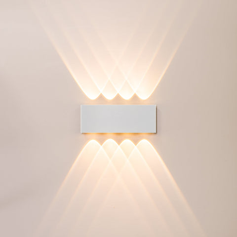 Maro White Up & Down TRI Colour LED Wall Light - HV3697T-WHT-12V