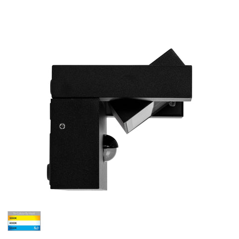 Locu Aluminium Black Adjustable 12w LED Floodlight with Sensor - HV3731T-BLK-PIR