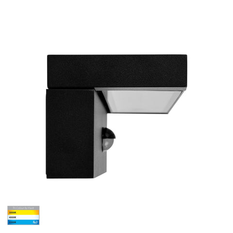 Locu Aluminium Black Adjustable 24w LED Floodlight with Sensor - HV3732T-BLK-PIR