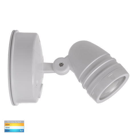 Focus Polycarbonate White Single Adjustable Spot Light With Sensor - HV3792T-WHT