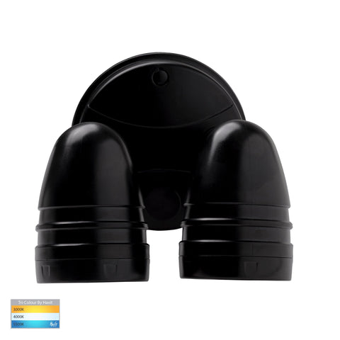 Focus Polycarbonate Black Double Adjustable Spot Light - HV3793T-BLK
