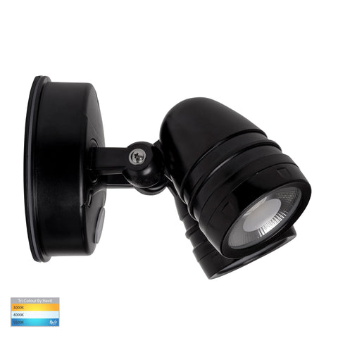 Focus Polycarbonate Black Double Adjustable Spot Light With Sensor - HV3794T-BLK