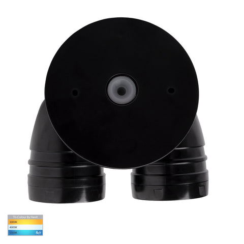 Focus Polycarbonate Black Double Adjustable Spot Light With Sensor - HV3794T-BLK