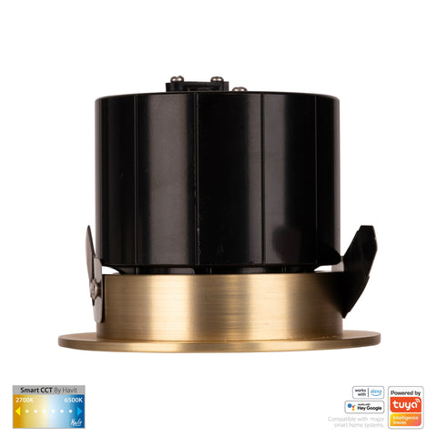 HV5511CCT-BR- Prime Brass Coloured Fixed CCT WIFI LED Downlight - HV5511CCT-BR