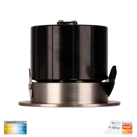 Prime Nickel Coloured Fixed CCT WIFI LED Downlight - HV5511CCT-NK