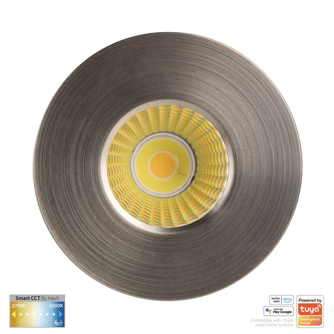 Prime Nickel Coloured Fixed CCT WIFI LED Downlight - HV5511CCT-NK