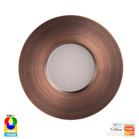 HV5511RGBCW-AB- Prime Antique Brass Fixed RGBCW WIFI LED Downlight - HV5511RGBCW-AB