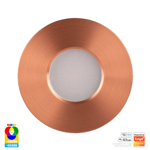 HV5511RGBCW-CP- Prime Copper Coloured Fixed RGBCW WIFI LED Downlight - HV5511RGBCW-CP
