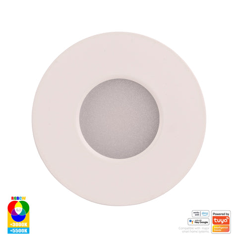 White Fixed WIFI Downlight 70mm Cutout - HV5511RGBCW-WHT