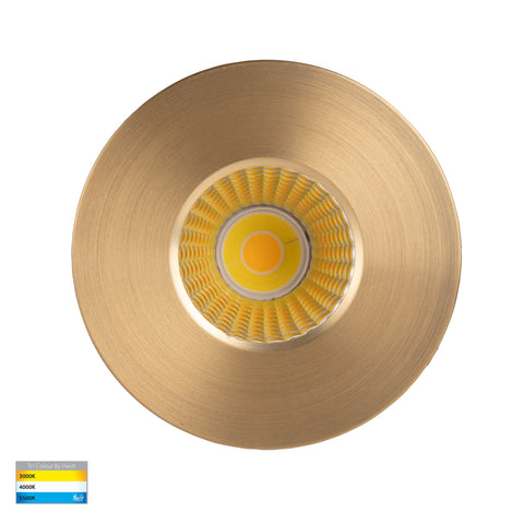 Prime Brass Coloured Fixed LED Downlight - HV5511T-BR