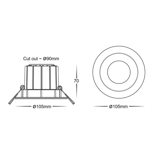 Prime Copper Coloured Tilt LED Downlight - HV5512T-CP
