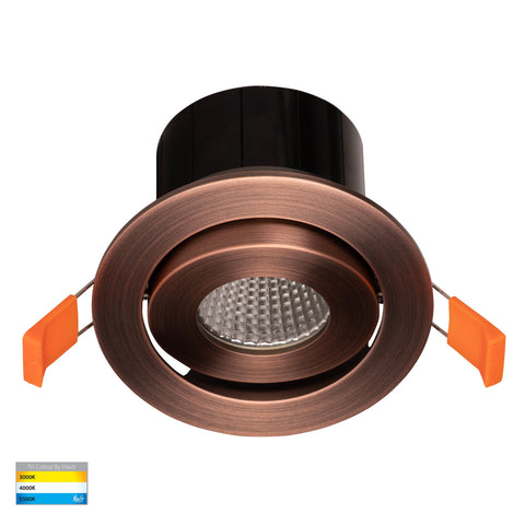 Prime Antique Brass Tilt LED Downlight - HV5512T-AB