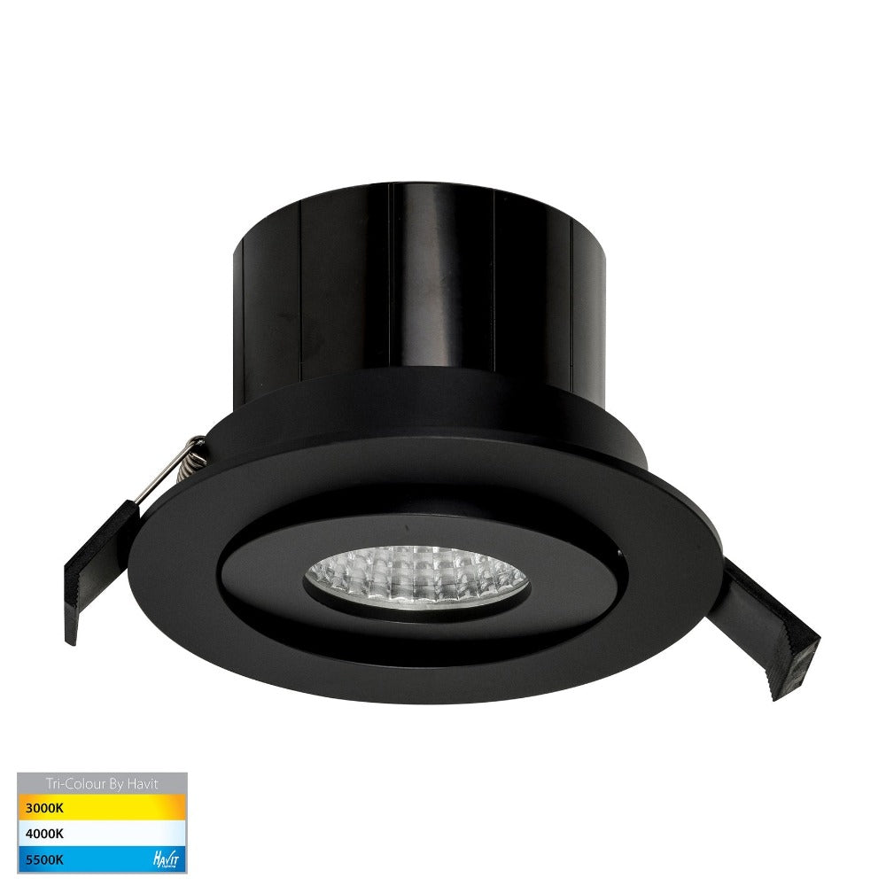 Prime Black Tilt LED Downlight - HV5512T-BLK - ARCK Electrical Wholesale Supplies
