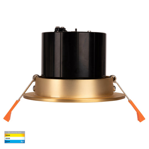 Prime Brass Coloured Tilt LED Downlight - HV5512T-BR