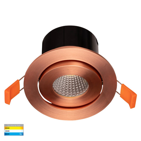 Prime Copper Coloured Tilt LED Downlight - HV5512T-CP
