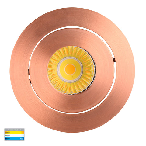 Prime Copper Coloured Tilt LED Downlight - HV5512T-CP