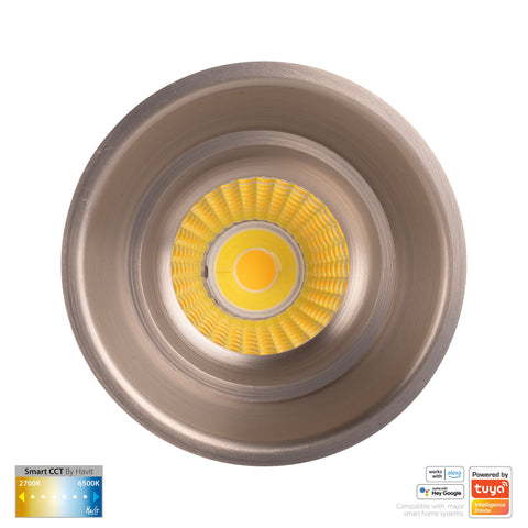 Prime Nickel Coloured Fixed Deep CCT WIFI LED Downlight - HV5513CCT-NK