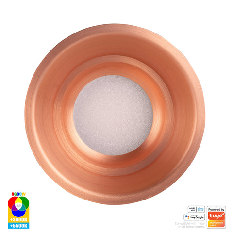 Prime Copper Coloured Fixed Deep RGBCW WIFI LED Downlight - HV5513RGBCW-CP