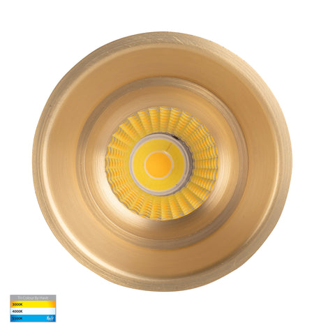 Prime Brass Coloured Fixed Deep LED Downlight - HV5513T-BR