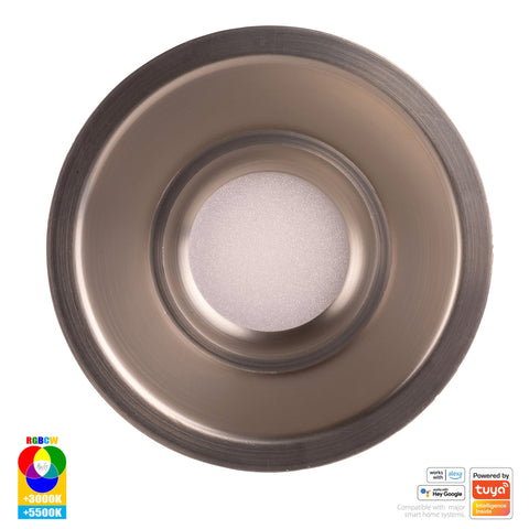 Prime Nickel Coloured Fixed Deep RGBCW WIFI LED Downlight - HV5514RGBCW-NK