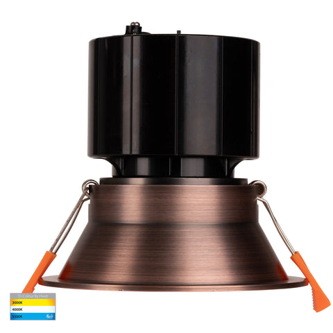Prime Antique Brass Fixed Deep LED Downlight - HV5514T-AB