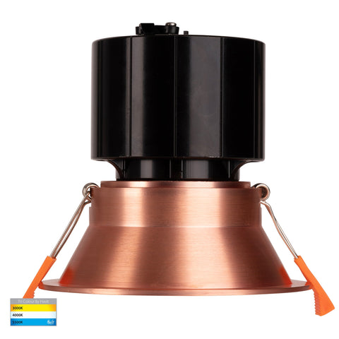 Prime Copper Coloured Fixed Deep LED Downlight - HV5514T-CP