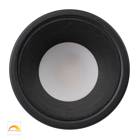 Gleam Black with Black Insert Fixed Dim to Warm LED Downlight - HV5529D2W-BB