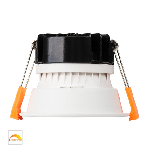 Gleam White with Black Insert Fixed Dim to Warm LED Downlight - HV5529D2W-WB