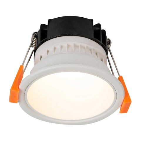 Gleam White with White Insert Fixed Dim to Warm LED Downlight - HV5529D2W-WW