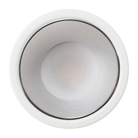 Gleam White with Chrome Insert Fixed Dim to Warm LED Downlight - HV5529D2W-WC