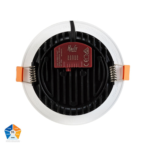 Ora White 5 Colour Fixed LED Downlight - HV5530T-WHT