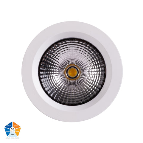 Ora White 5 Colour Fixed LED Downlight - HV5530T-WHT