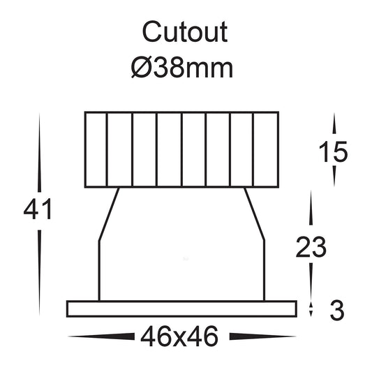 Niche White Square Mini Recessed Downlight - HV5701T-WHT