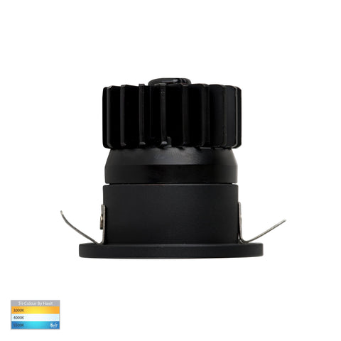 Niche Black Round Mini Recessed Downlight - HV5702T-BLK