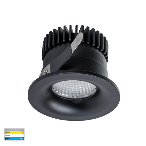 Niche Black Round Recessed Downlight - HV5703T-BLK