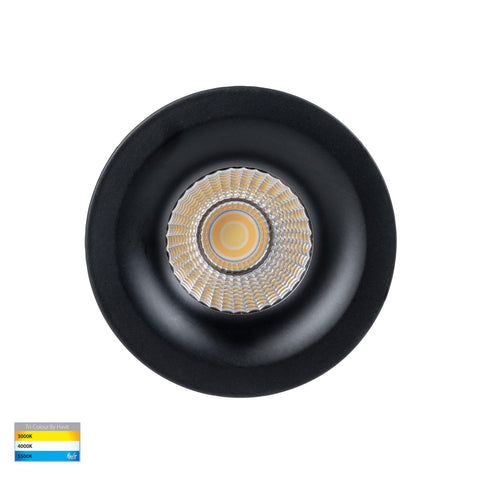 Niche Black Round Recessed Downlight - HV5703T-BLK