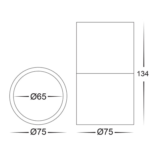 Nella White 7w Surface Mounted LED Downlight with Extension - HV5802T-WHT-EXT
