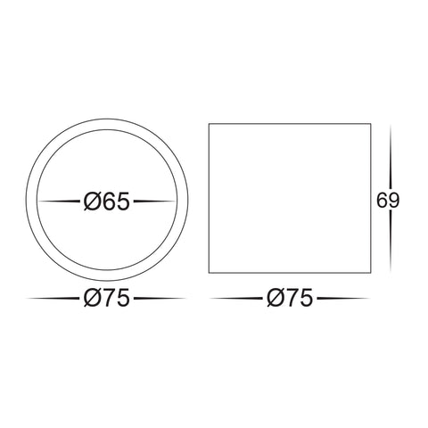 Nella White 7w Surface Mounted LED Downlight - HV5802T-WHT