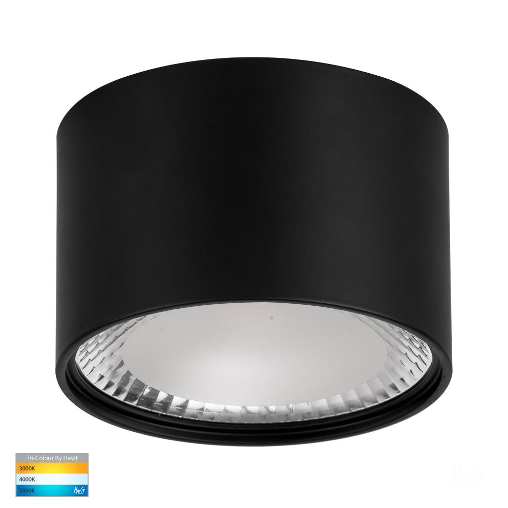 Nella Black 12w Surface Mounted LED Downlight- HV5803T-BLK - ARCK Electrical Wholesale Supplies