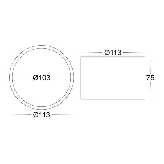 Nella White 12w Surface Mounted LED Downlight - HV5803T-WHT-12V