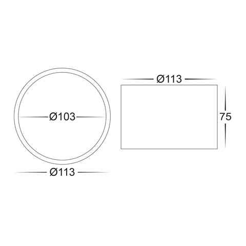 Nella White 12w Surface Mounted LED Downlight - HV5803T-WHT-12V