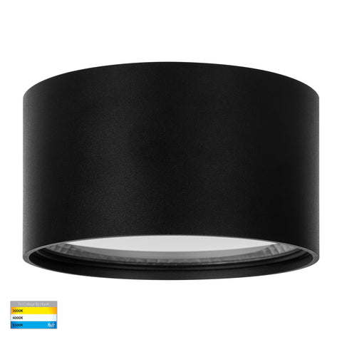 Black Surface Mounted Round Downlight - HV5805T-BLK-12V
