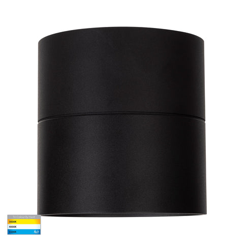 Black Surface Mounted Round Downlight C/W Extension - HV5805T-BLK-EXT-12V