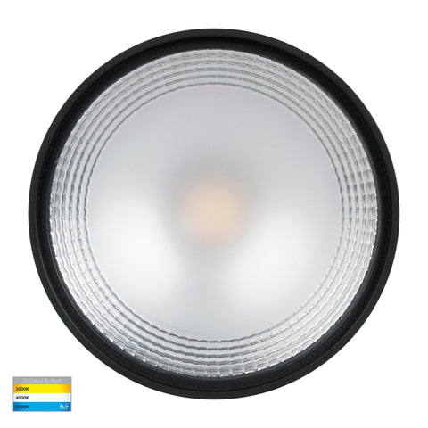 Black Surface Mounted Round Downlight C/W Extension - HV5805T-BLK-EXT-12V