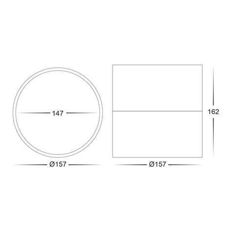 Black Surface Mounted Round Downlight C/W Extension - HV5805T-BLK-EXT-12V