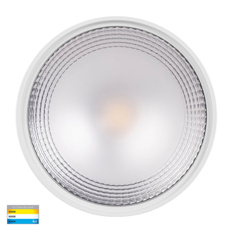 White Surface Mounted Round Downlight C/W Extension - HV5805T-WHT-EXT-12V