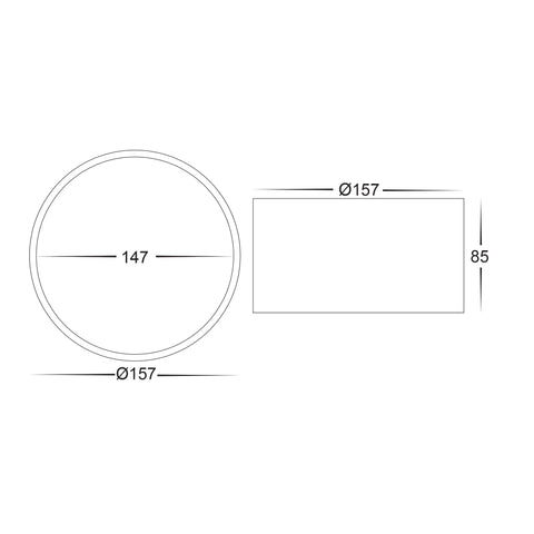 White Surface Mounted Round Downlight - HV5805T-WHT-12V