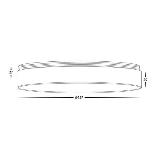 Nella White 18w Surface Mounted LED Downlight - HV5805T-WHT