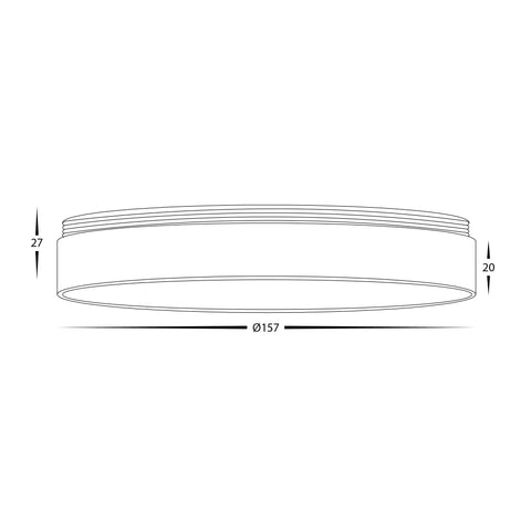 Nella White 18w Surface Mounted LED Downlight - HV5805T-WHT