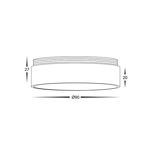 Gold Ring to Suit HV5813 | HV5842 Surface Mount Downlights - HV58103-GR